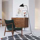 Mid Century Modern Three Arm Rotating Floor Lamp Sculptural Standing Light for Living Room