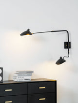 industrial-adjustable-long-arm-wall-sconce-with-rotating-metal-shade-for-indoor-lighting