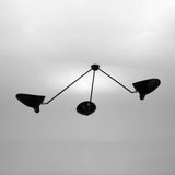 Modern Industrial Multi Arm Spider Chandelier with Adjustable Rotating Steel Arms