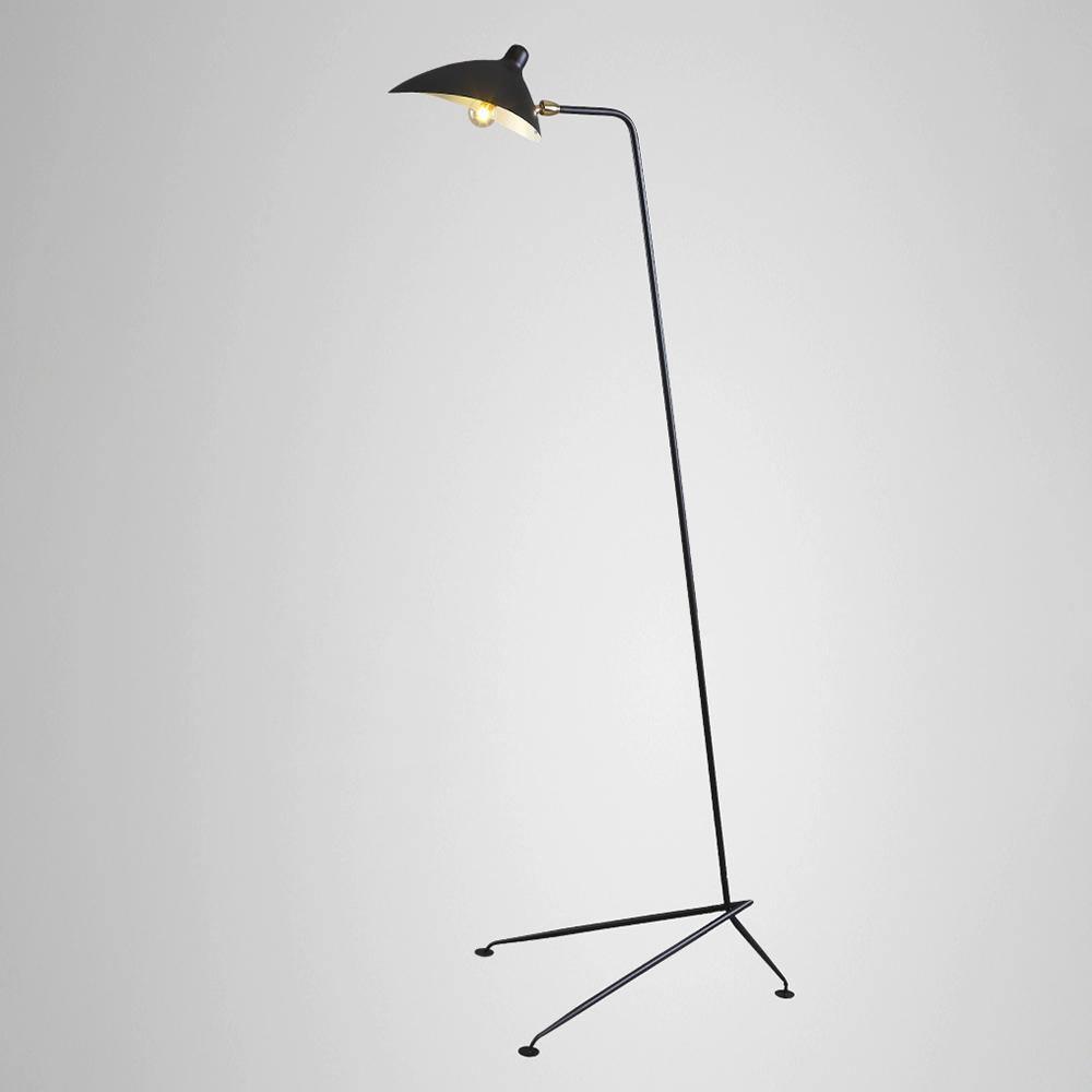 Mid Century Modern Three Arm Rotating Floor Lamp Sculptural Standing Light for Living Room