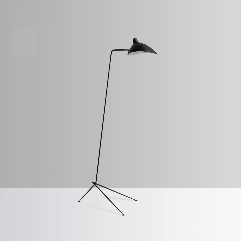 Mid Century Modern Three Arm Rotating Floor Lamp Sculptural Standing Light for Living Room