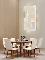 Modern Grand Shadow LED Wall Sconce Aluminum Diffused Indoor Light Matte White