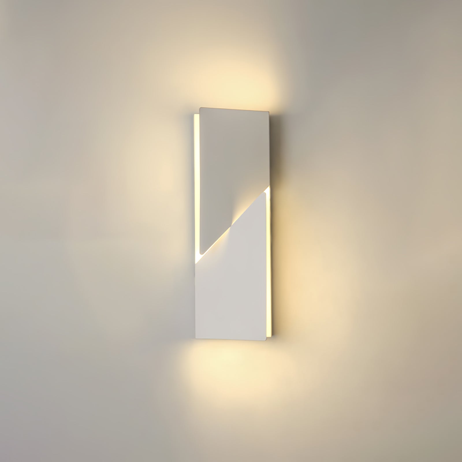 Modern Cordless LED Wall Sconce Matte White Aluminum Rechargeable Decorative Lighting