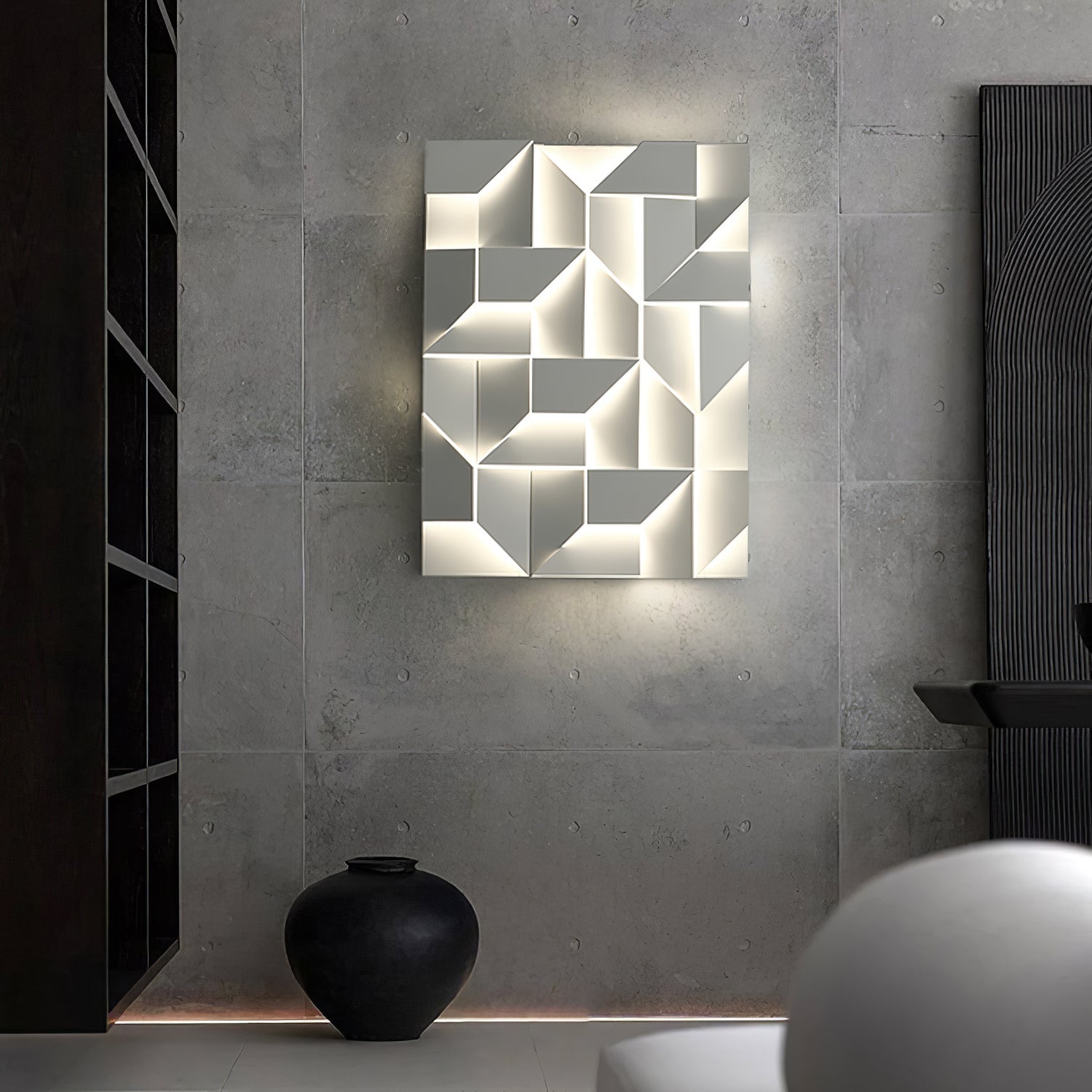 Modern Cordless LED Wall Sconce Matte White Aluminum Rechargeable Decorative Lighting