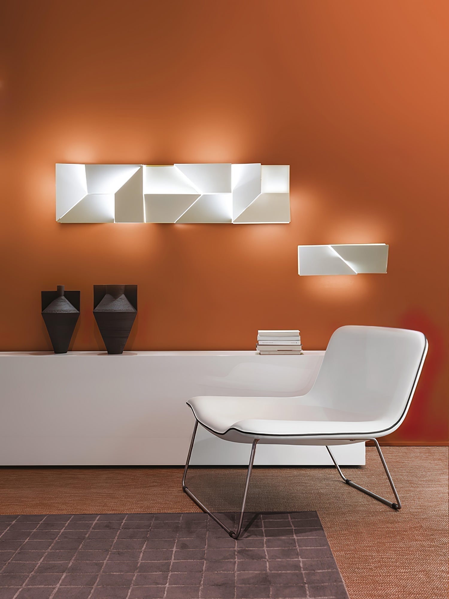 Modern Cordless LED Wall Sconce Matte White Aluminum Rechargeable Decorative Lighting