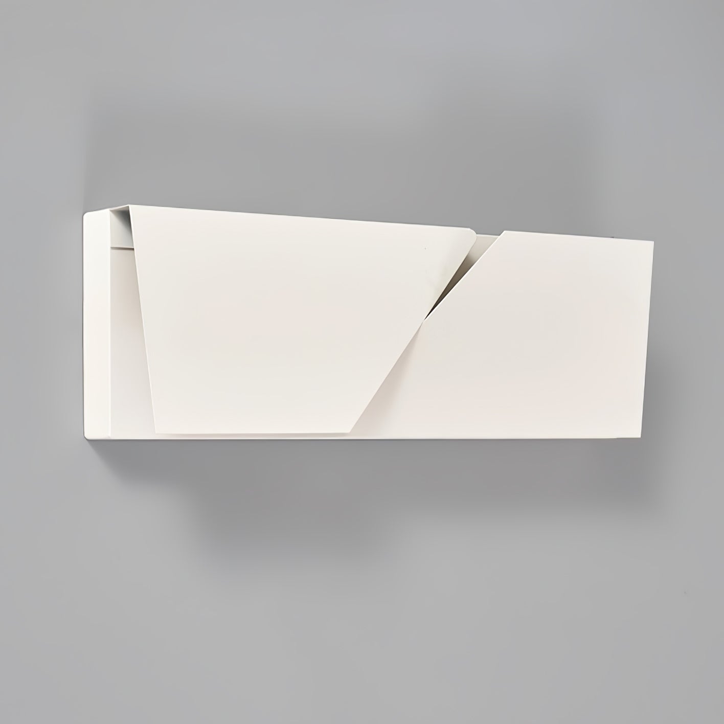 Modern Grand Shadow LED Wall Sconce Aluminum Diffused Indoor Light Matte White