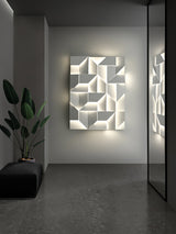 Modern Grand Shadow LED Wall Sconce Aluminum Diffused Indoor Light Matte White