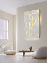 Modern Grand Shadow LED Wall Sconce Aluminum Diffused Indoor Light Matte White