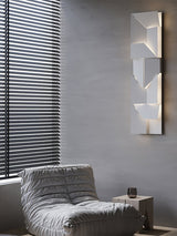 Modern Grand Shadow LED Wall Sconce Aluminum Diffused Indoor Light Matte White