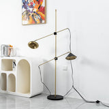 Modern Shear Adjustable Floor Lamp with Twin Arms and Rotatable Metal Shade