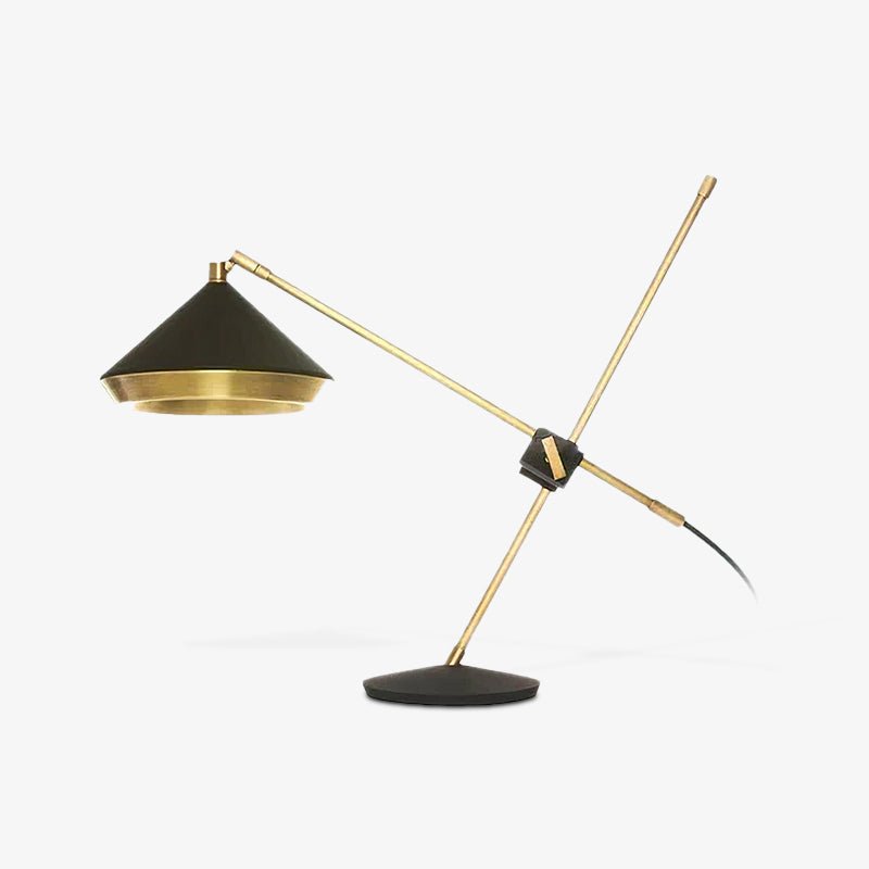 Vintage Inspired Shear Metal Table Lamp Copper Plated Bedside Reading Desk Light