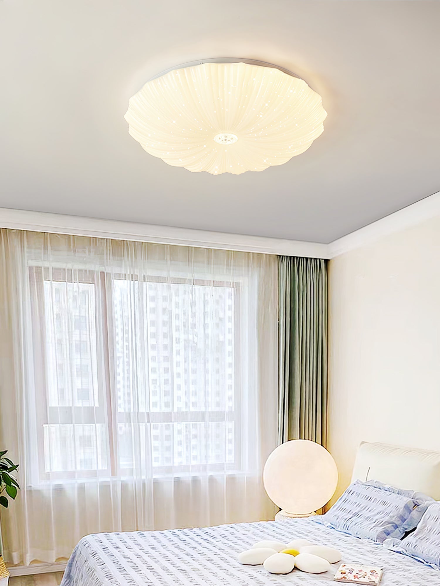 Modern Acrylic Round Ceiling Lamp Flush Mount LED Overhead Fixture for Living Room