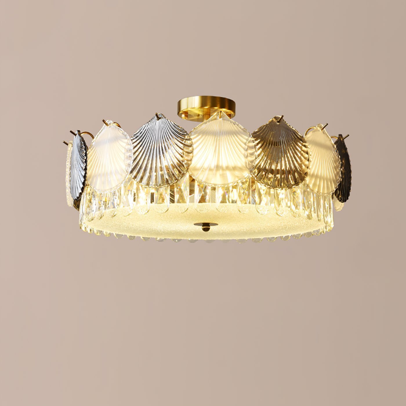 luxury-shell-shaped-crystal-flush-mount-ceiling-light-fixture-with-gold-finish