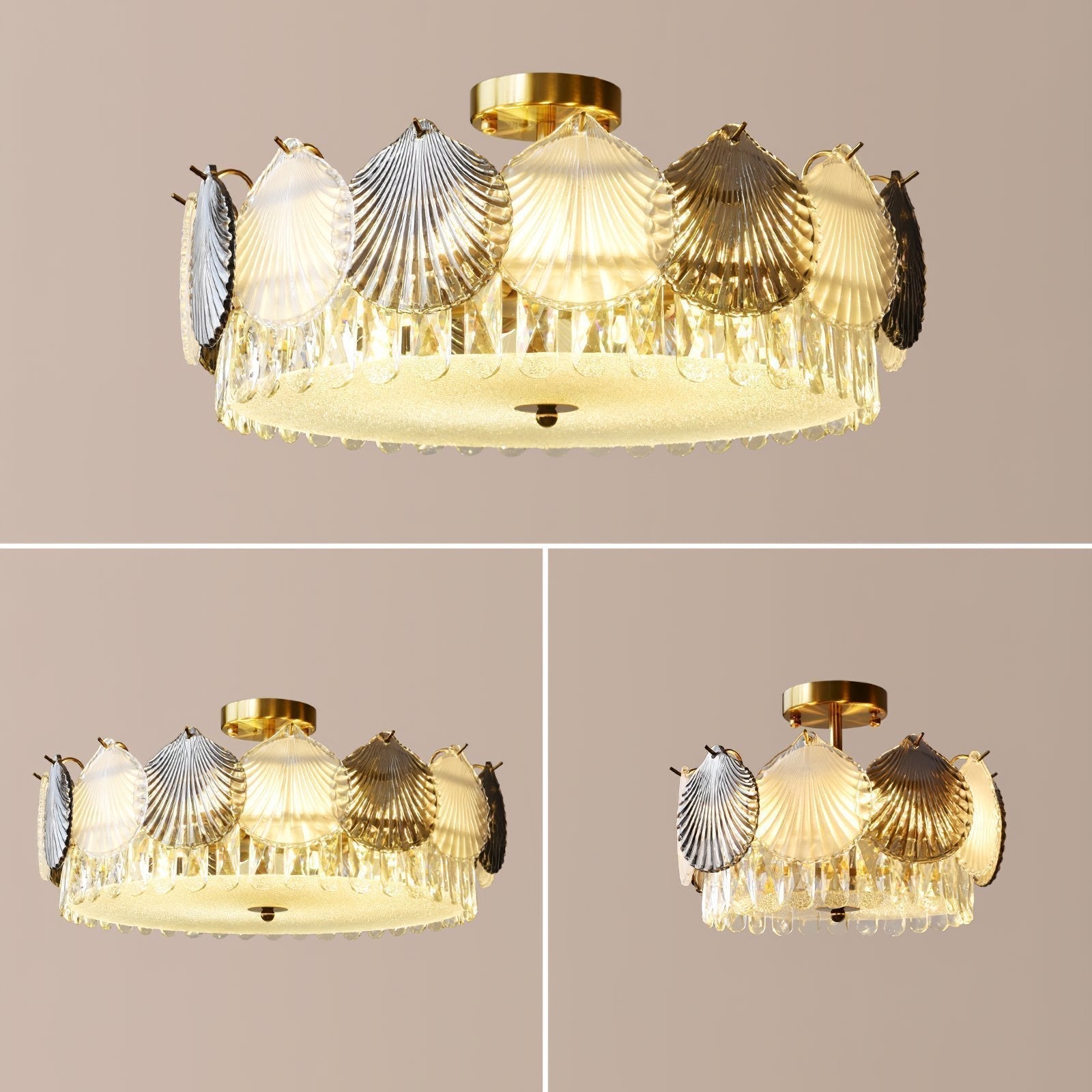 luxury-shell-shaped-crystal-flush-mount-ceiling-light-fixture-with-gold-finish