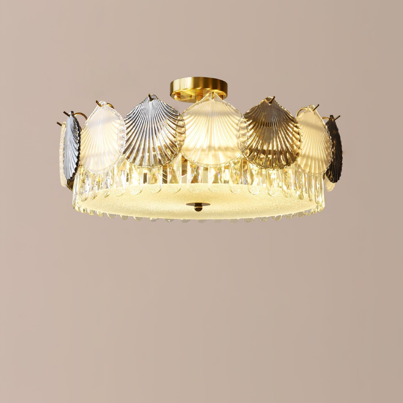 luxury-shell-shaped-crystal-flush-mount-ceiling-light-fixture-with-gold-finish