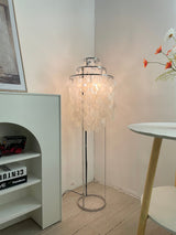 Elegant Natural Mother of Pearl Tiered Shell Floor Lamp Modern Standing Lighting for Home Decor