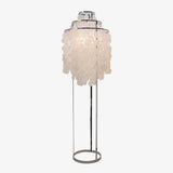 Elegant Natural Mother of Pearl Tiered Shell Floor Lamp Modern Standing Lighting for Home Decor