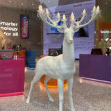 Sherwood Luxury Deer Antler Floor Lamp with Crystal Accents and Modern Pedestal Design