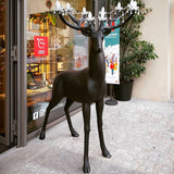 Sherwood Luxury Deer Antler Floor Lamp with Crystal Accents and Modern Pedestal Design