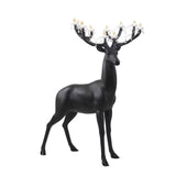 Sherwood Luxury Deer Antler Floor Lamp with Crystal Accents and Modern Pedestal Design
