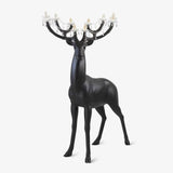 Sherwood Luxury Deer Antler Floor Lamp with Crystal Accents and Modern Pedestal Design