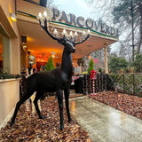 Sherwood Luxury Deer Antler Floor Lamp with Crystal Accents and Modern Pedestal Design