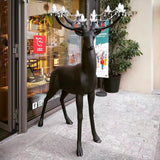 Sherwood Luxury Deer Antler Floor Lamp with Crystal Accents and Modern Pedestal Design