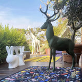 Sherwood Luxury Deer Antler Floor Lamp with Crystal Accents and Modern Pedestal Design