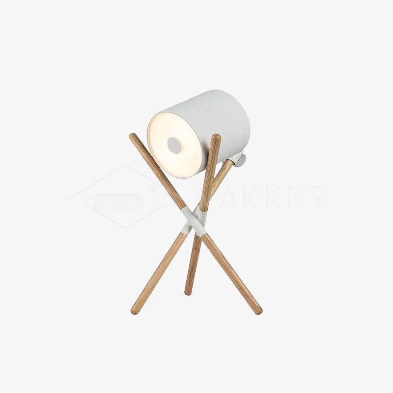 Modern Shift Solid Wood Table Lamp Minimalist Accent Lighting for Bedroom and Office