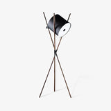 Modern Shift Solid Wood Floor Lamp with Leather Accents Minimalist Free Standing Living Room Light
