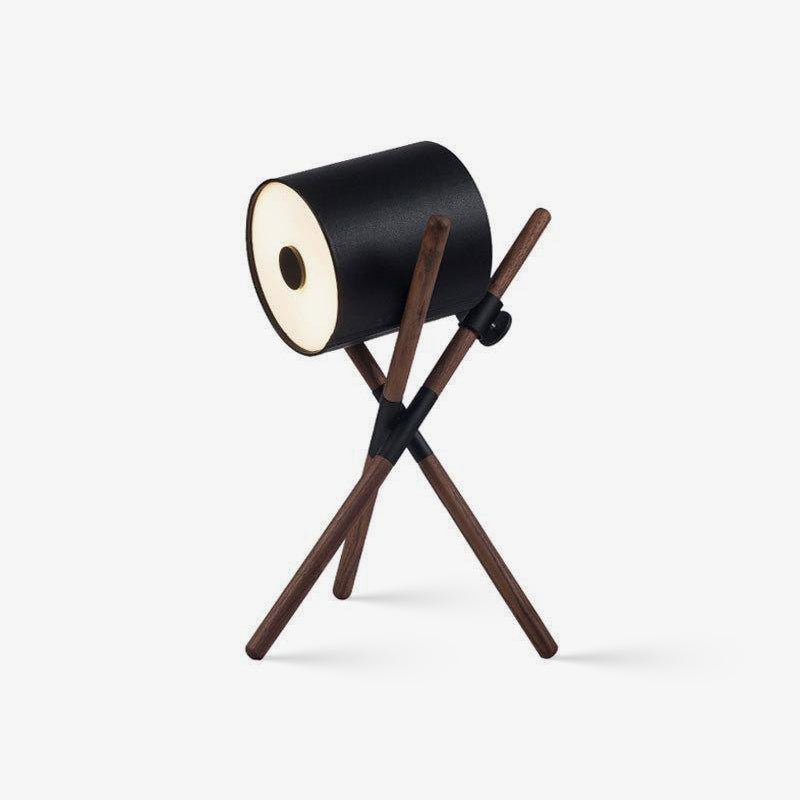 Modern Shift Solid Wood Table Lamp Minimalist Accent Lighting for Bedroom and Office