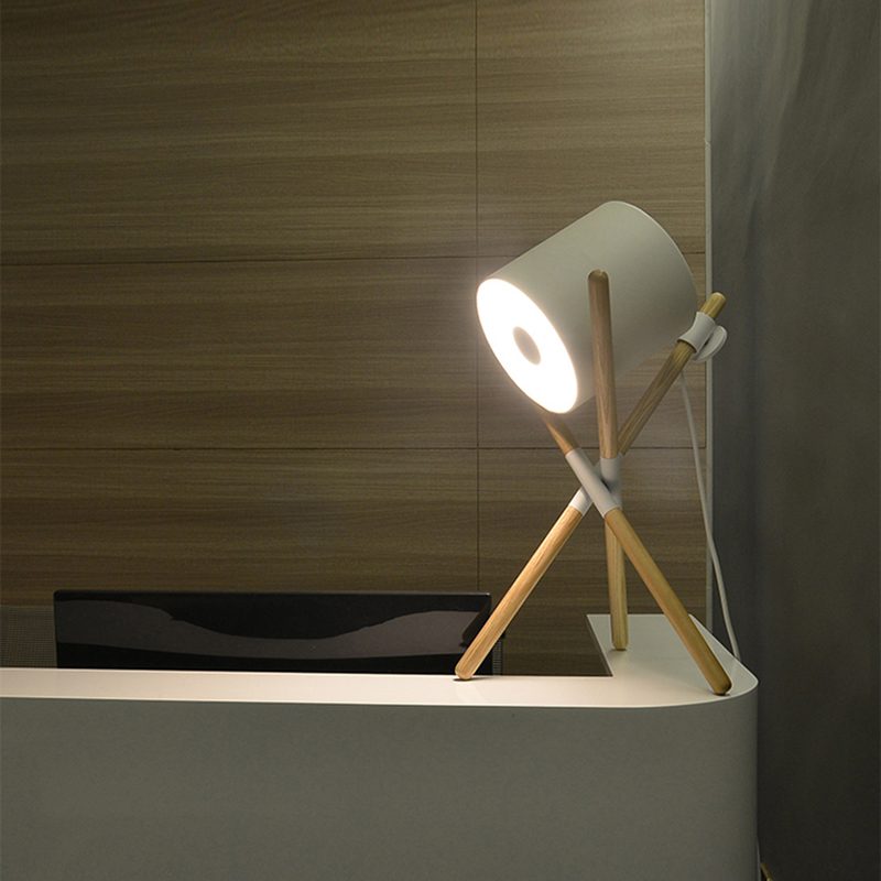 Modern Shift Solid Wood Table Lamp Minimalist Accent Lighting for Bedroom and Office