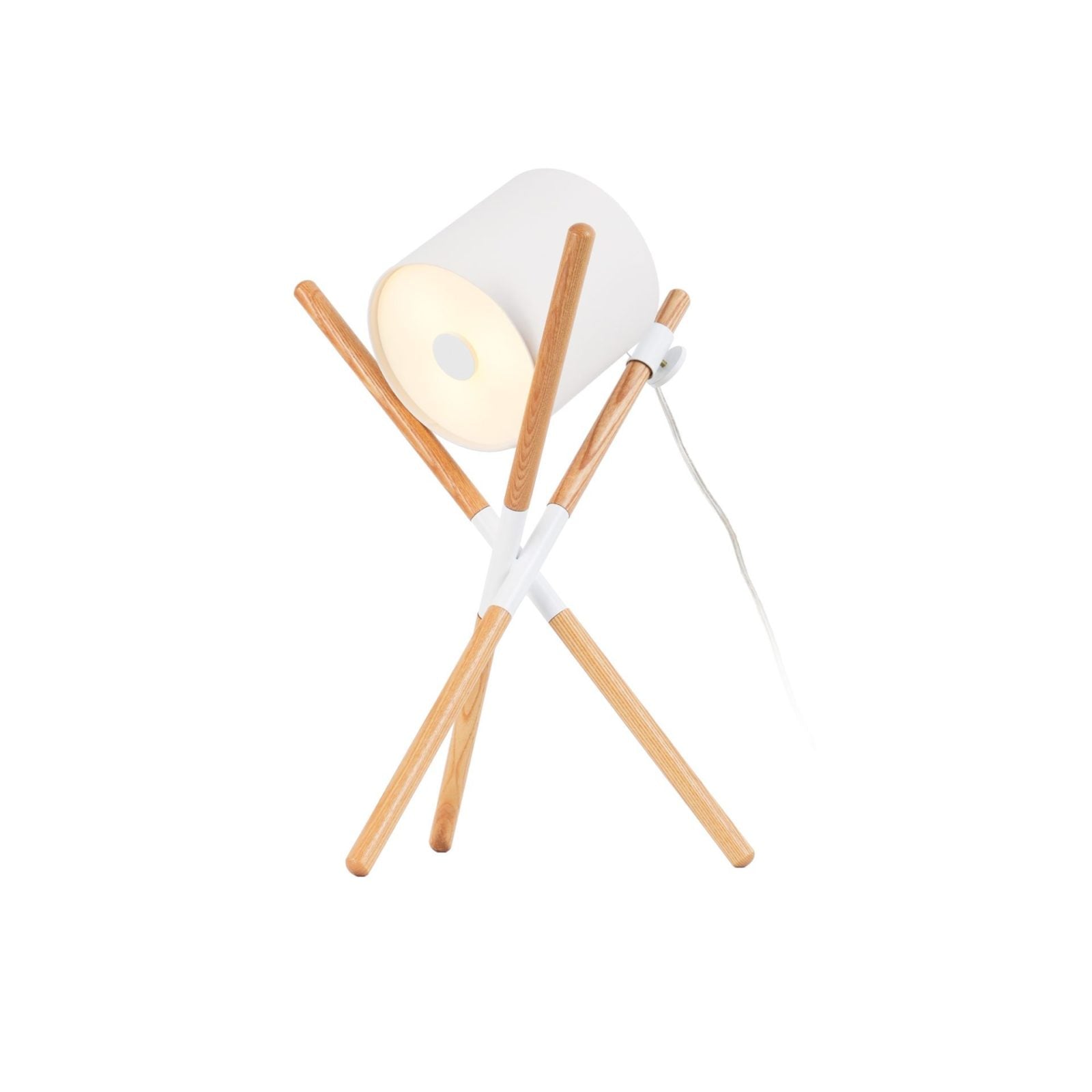 Modern Shift Solid Wood Table Lamp Minimalist Accent Lighting for Bedroom and Office