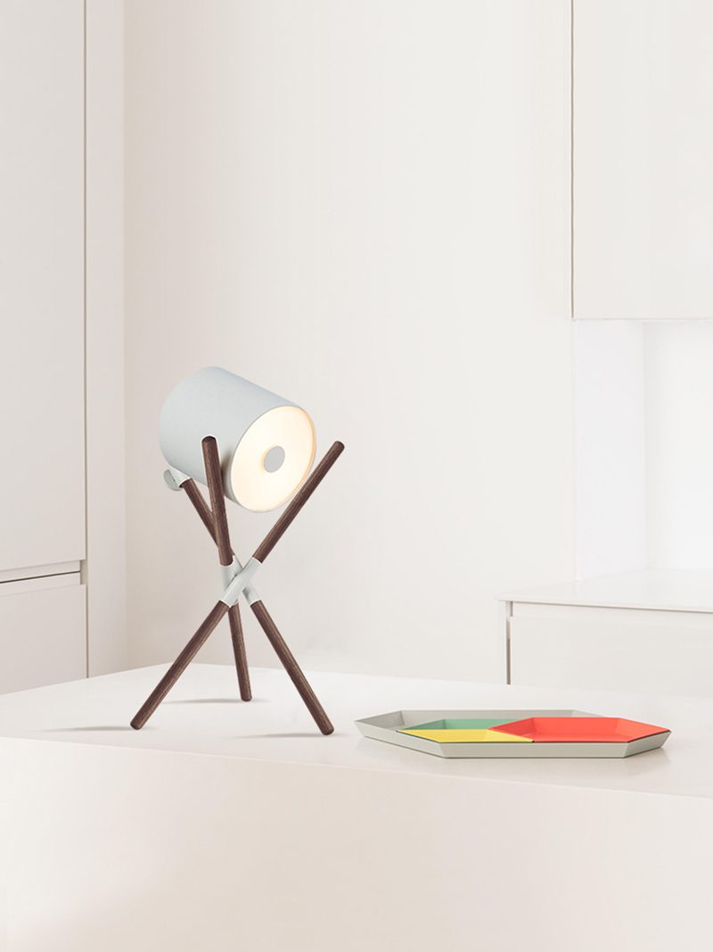 Modern Shift Solid Wood Table Lamp Minimalist Accent Lighting for Bedroom and Office