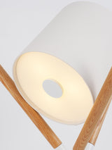 Modern Shift Solid Wood Table Lamp Minimalist Accent Lighting for Bedroom and Office