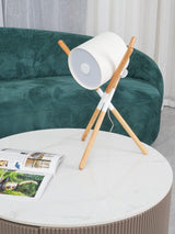 Modern Shift Solid Wood Table Lamp Minimalist Accent Lighting for Bedroom and Office
