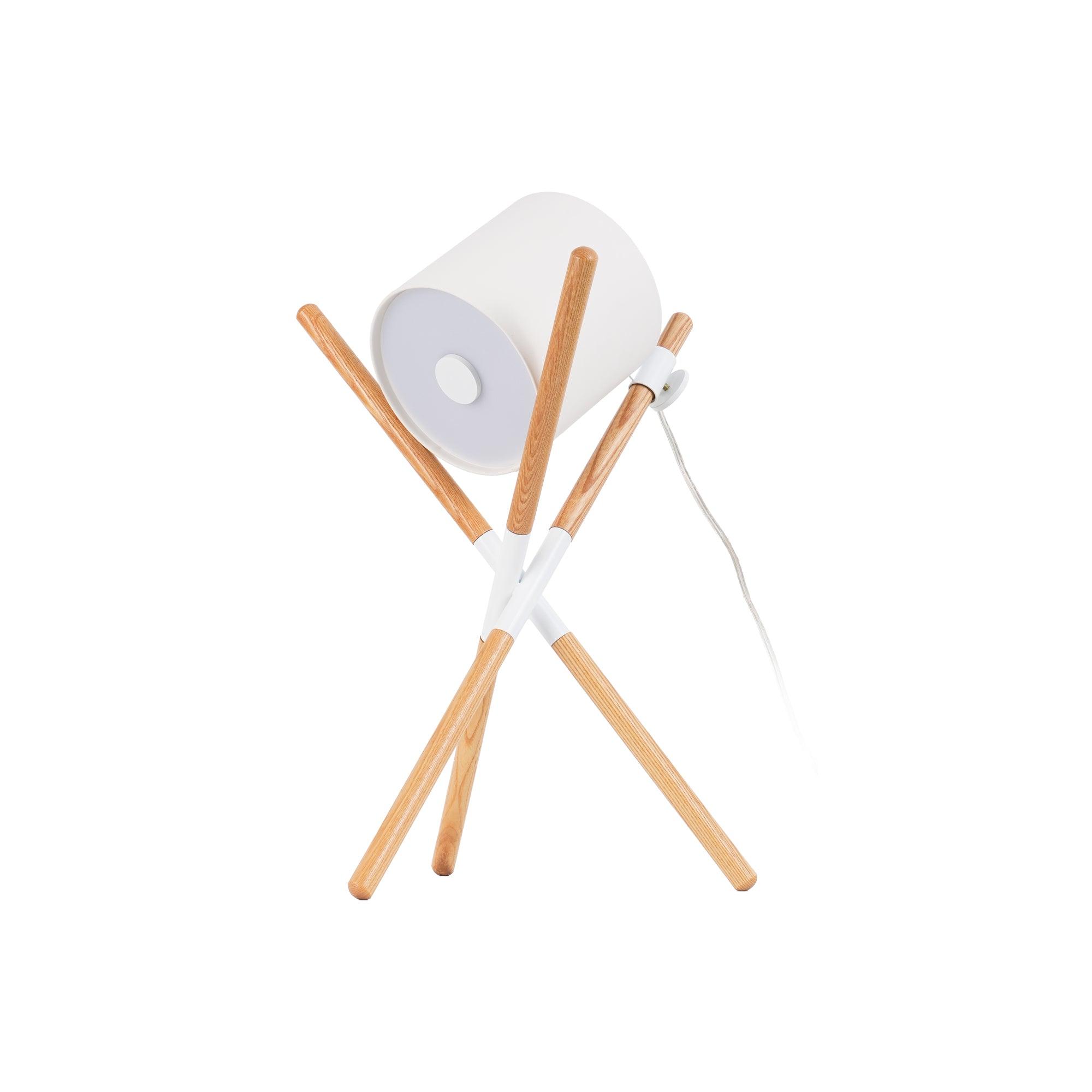Modern Shift Solid Wood Table Lamp Minimalist Accent Lighting for Bedroom and Office