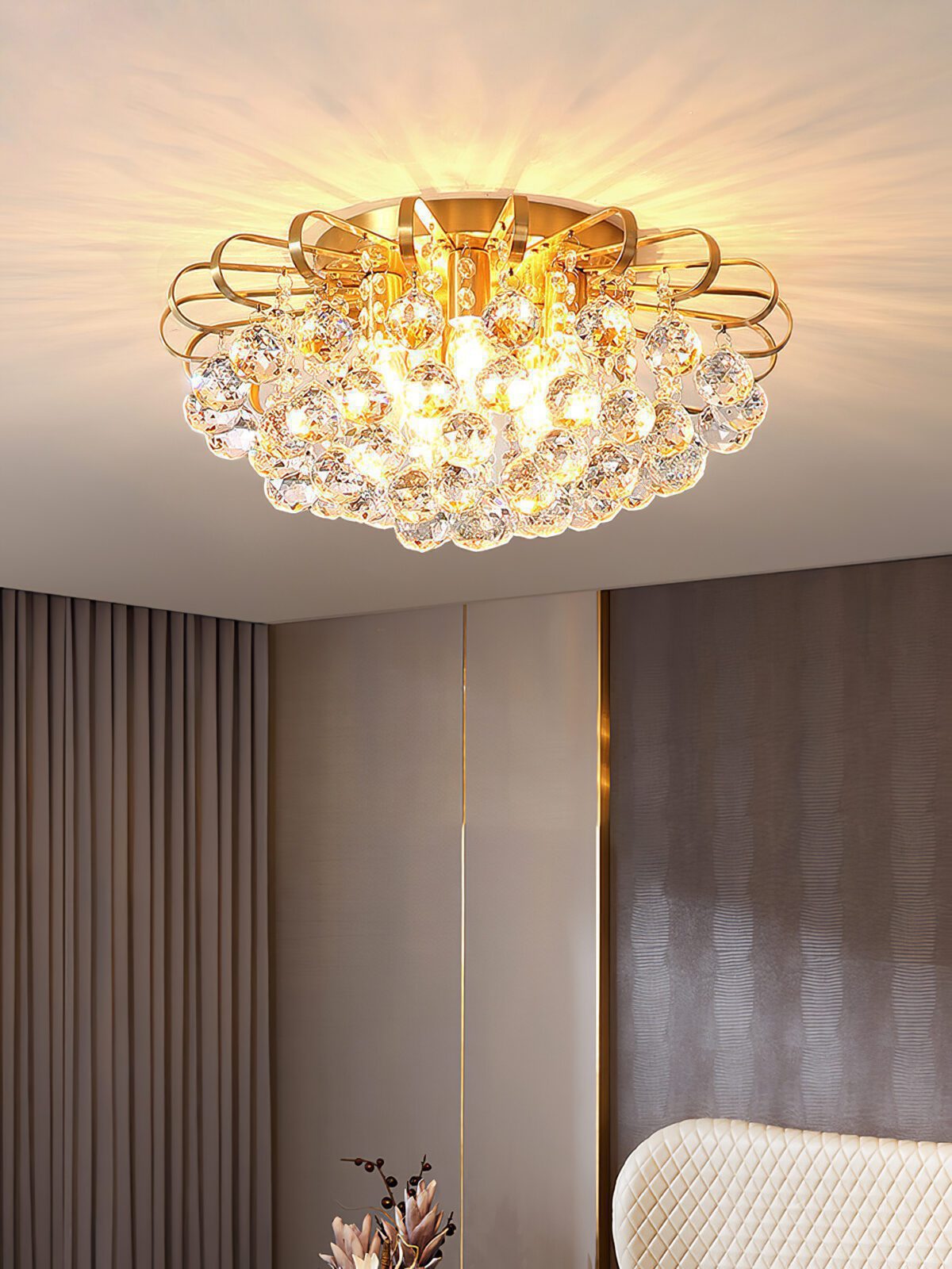 modern-brass-crystal-ball-flush-mount-ceiling-light-for-living-room-and-dining-area