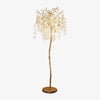 Modern Shiro Noda Brass Floor Lamp with Organic Branch Design and Glass Accents