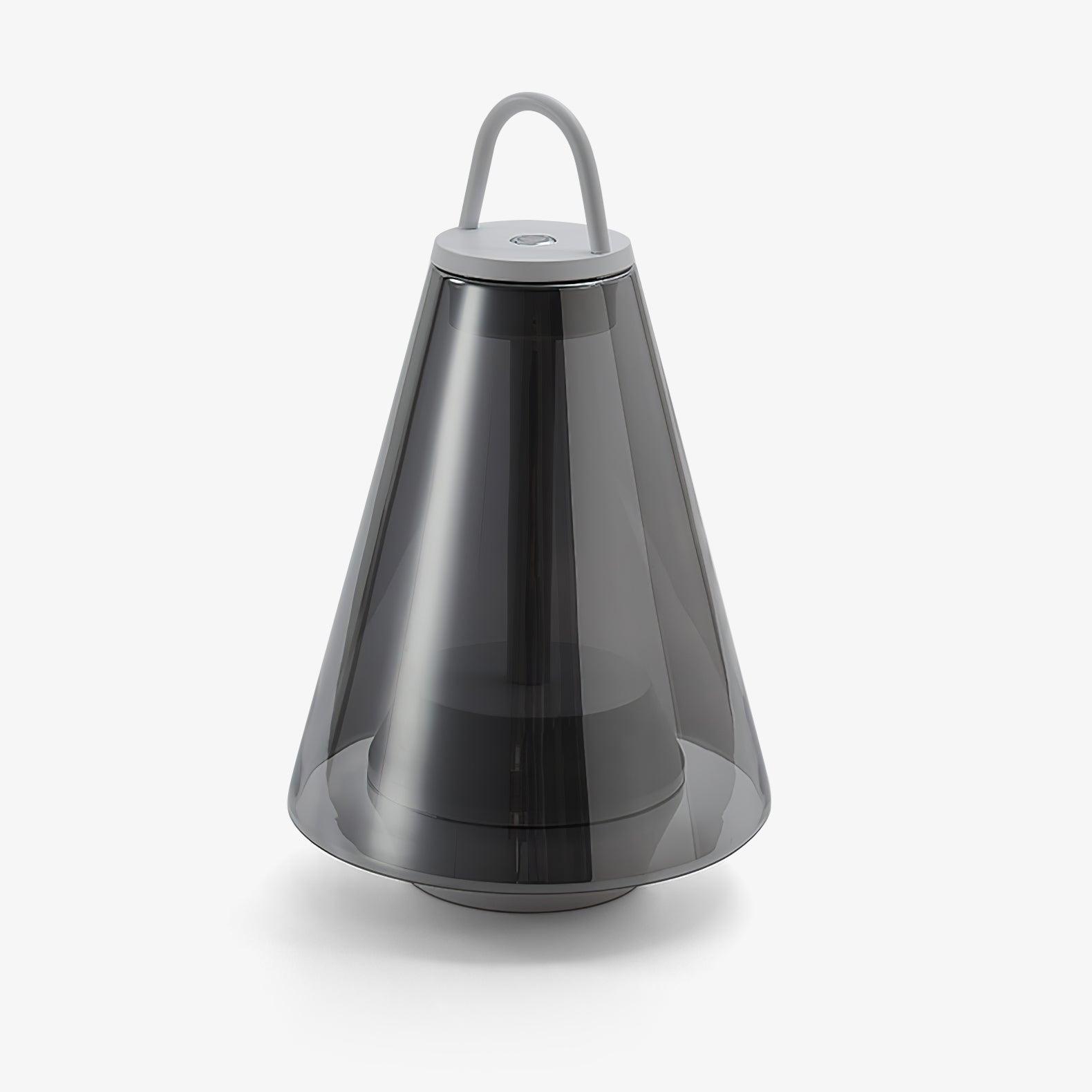 Shuttle Portable Rechargeable LED Table Lamp with Blown Glass Shade and Touch Control