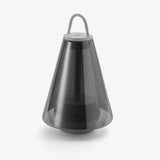 Shuttle Portable Rechargeable LED Table Lamp with Blown Glass Shade and Touch Control