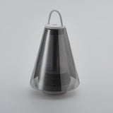 Shuttle Portable Rechargeable LED Table Lamp with Blown Glass Shade and Touch Control