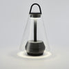 Shuttle Portable Rechargeable LED Table Lamp with Blown Glass Shade and Touch Control