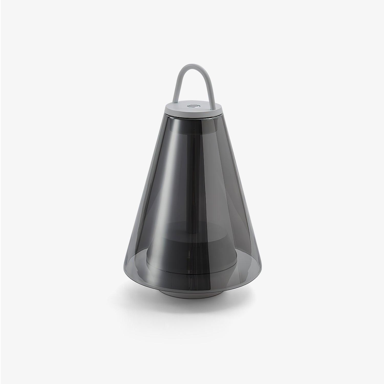 Shuttle Portable Rechargeable LED Table Lamp with Blown Glass Shade and Touch Control