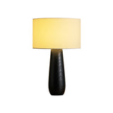 Sierra Wooden Accent Table Lamp with Linen Shade Organic Wood Base Desk Light