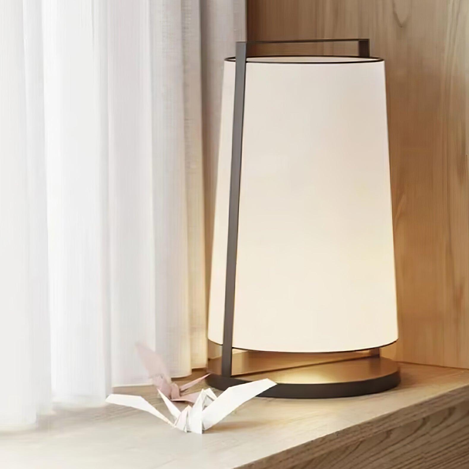 Modern Silhouette Textile Floor Lamp with Fabric Shade and Metal Frame Standing Lighting