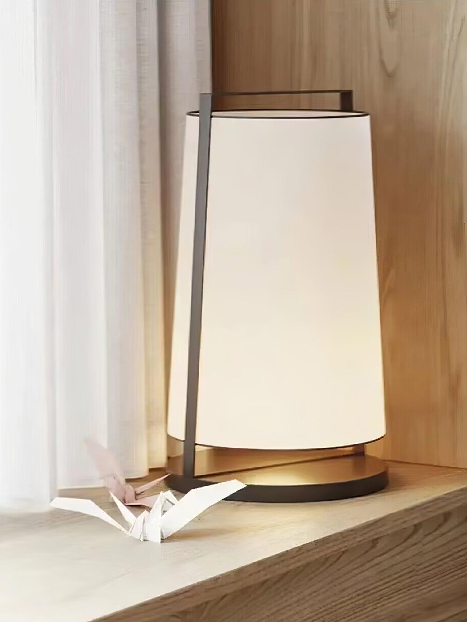 Modern Silhouette Textile Floor Lamp with Fabric Shade and Metal Frame Standing Lighting