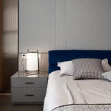 Modern Silhouette Textile Floor Lamp with Fabric Shade and Metal Frame Standing Lighting