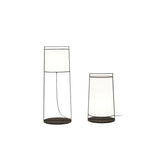 Modern Silhouette Textile Floor Lamp with Fabric Shade and Metal Frame Standing Lighting