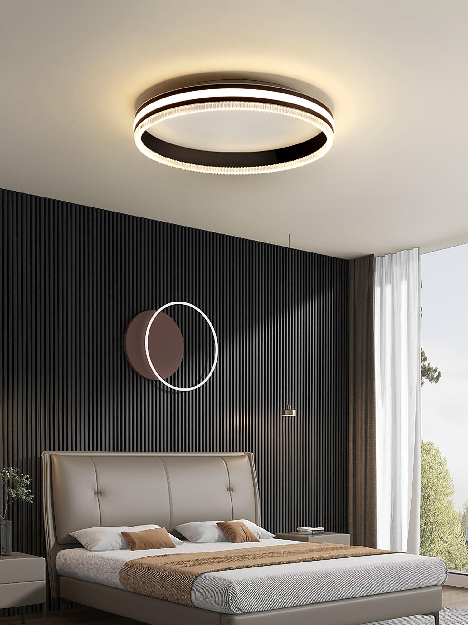 Modern Round Acrylic Ring LED Ceiling Light Fixture for Home and Office